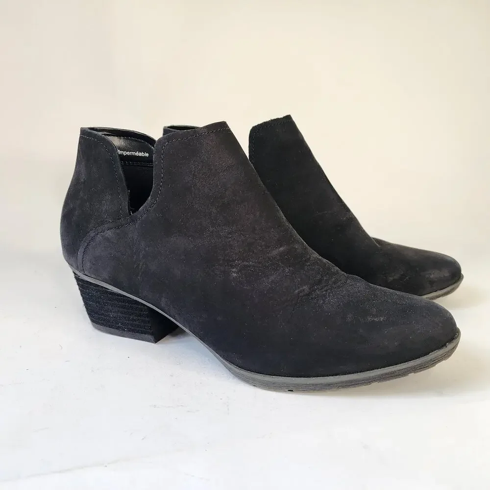 Blondo Victoria‎ Waterproof Nubuck Ankle Boots Black 9M
